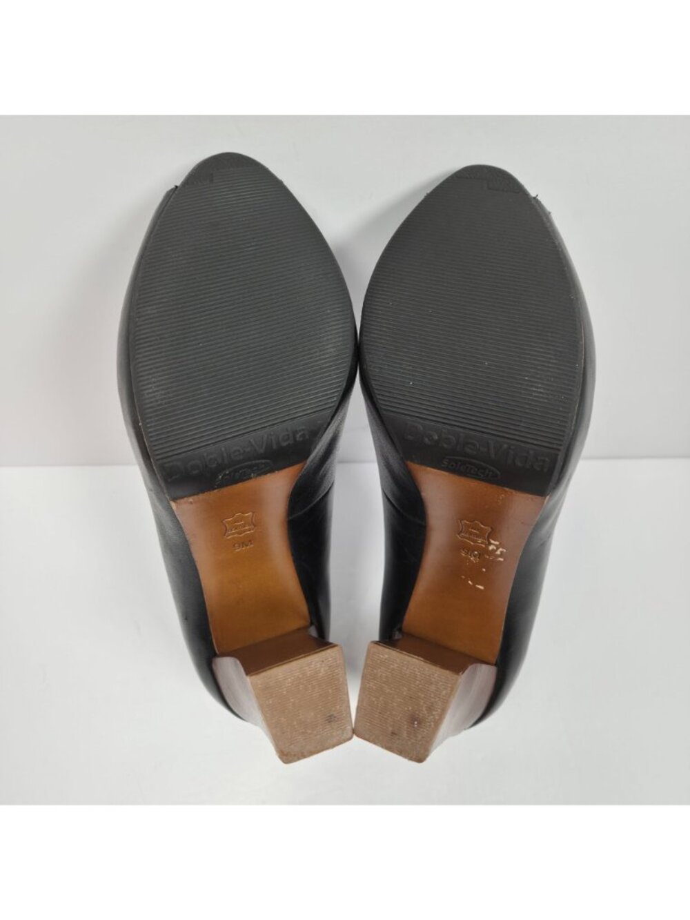 Tory Burch Cantrelle Women's Black Leather Peep-Toe Platform Heels Size 9M - Picture 7 of 9